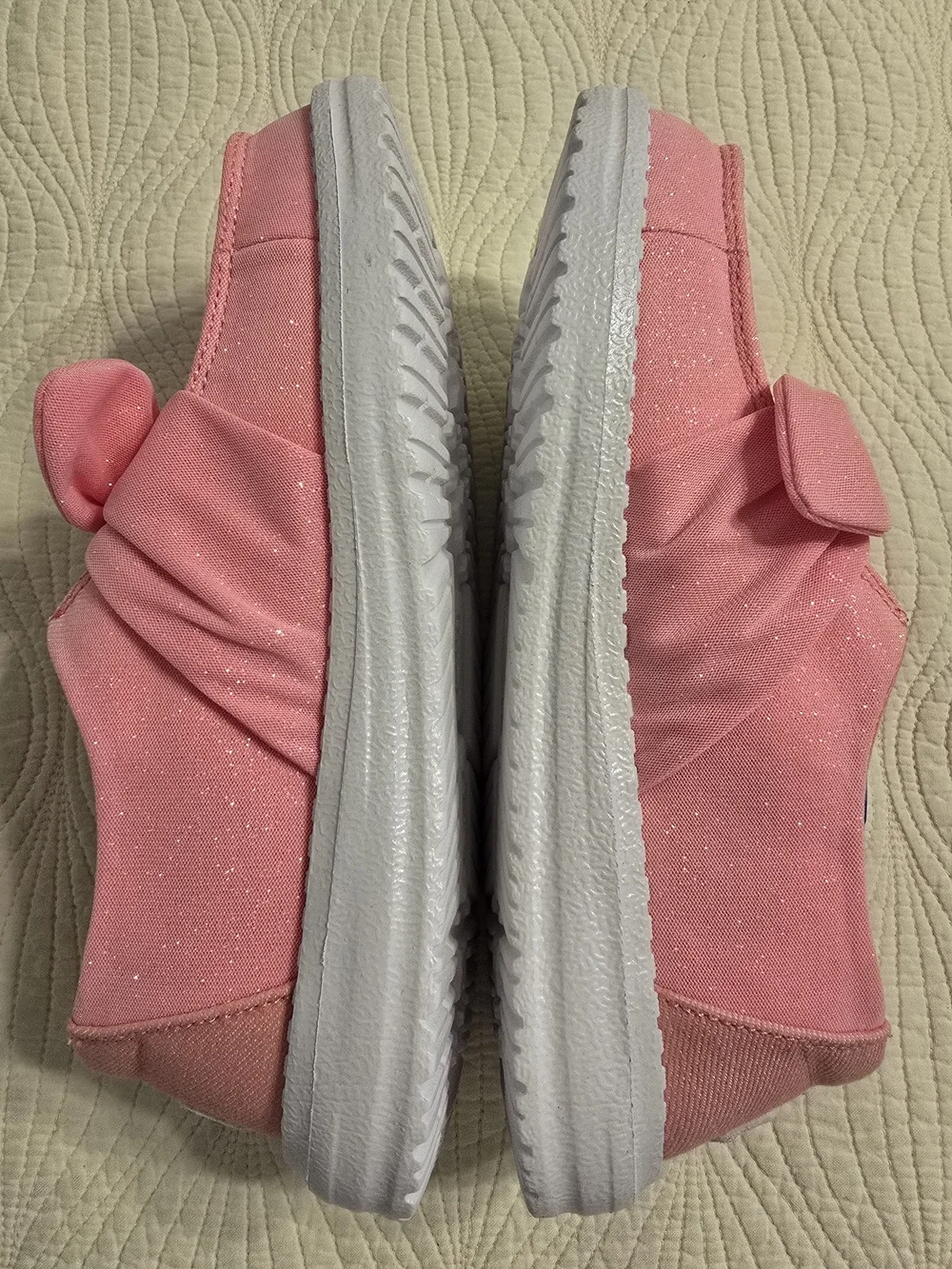 NWT Hey Dude Girls Wendy Bow Y Stardust Slip On Sneakers